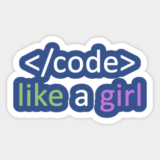 Coding Girl Sticker